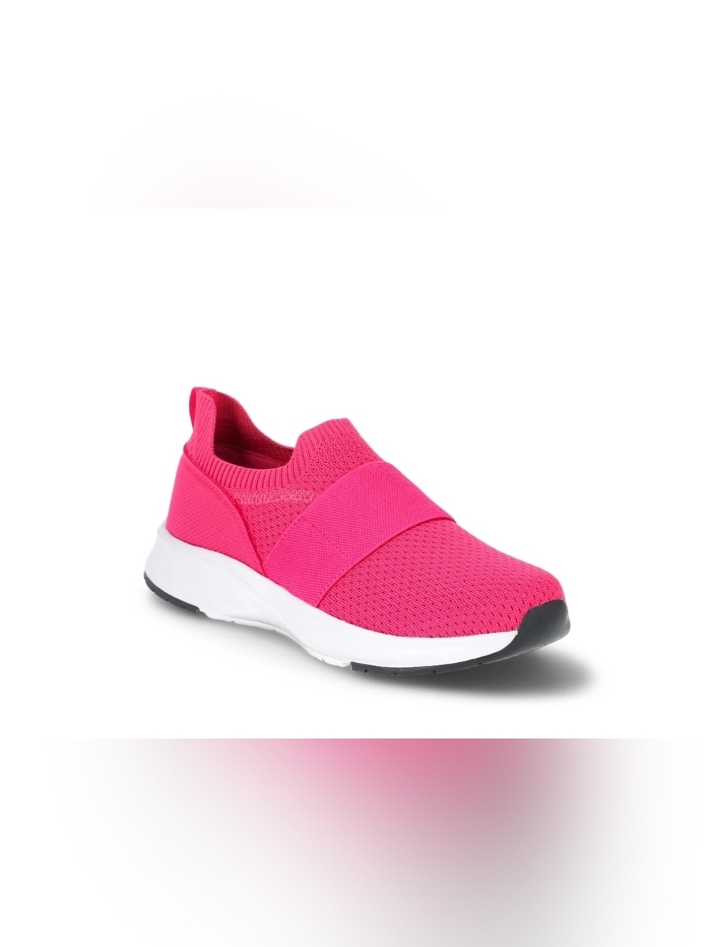 Slip-On Knit Athletic Sneaker in Bright Pink.      9